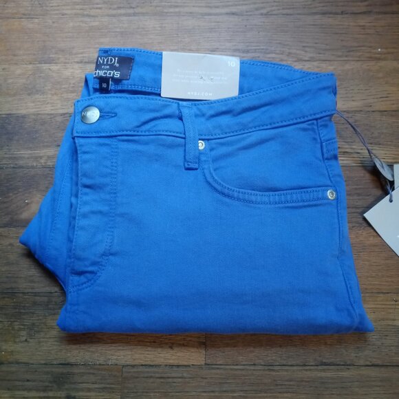 NWT NYDJ FOR CHICO'S flawless contour skinny ankle jeans in amparo blue (sz10) - Picture 11 of 12